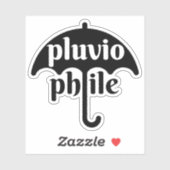 Pluviophile - v3 (schwarz) aufkleber (Blatt)