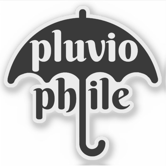 Pluviophile - v3 (schwarz) aufkleber (Vorderseite)