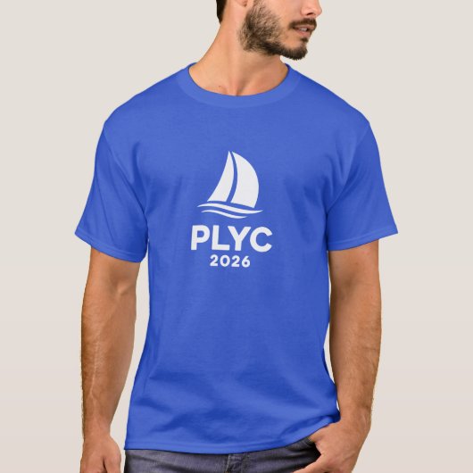 PLYC 2026 Royal Blau T-Shirt (Vorderseite)