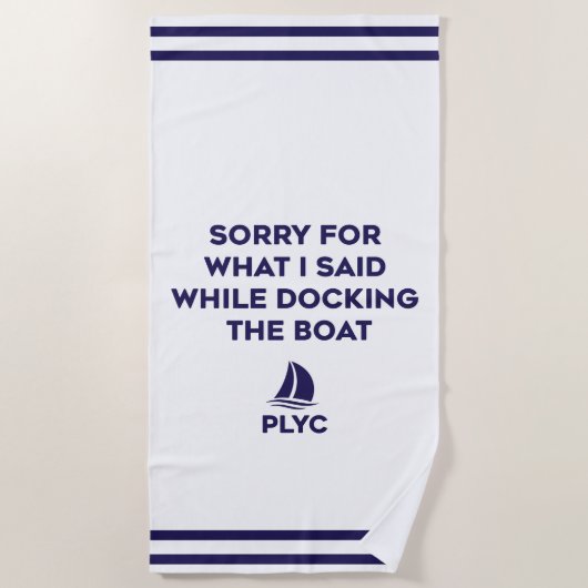PLYC Boat Docking Towel Strandtuch (Vorderseite)