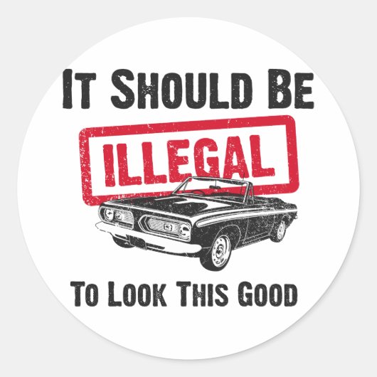 Plymouth-Barracuda 1967 Runder Aufkleber (Vorderseite)