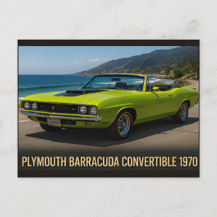 Plymouth Barracuda Cabrio 1970 Postkarte