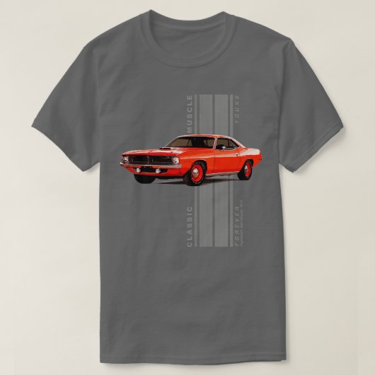 Plymouth Barracuda Classic American Muscle s Vinta T-Shirt (Design vorne)