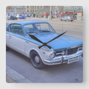 Plymouth Barracuda Quadratische Wanduhr