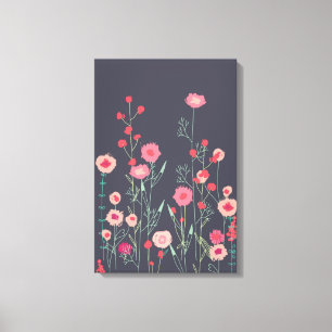 Plymouth Blume Dark Boho Blumenbemalung Leinwanddruck