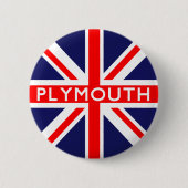 Plymouth: Britische Flagge Button (Vorderseite)