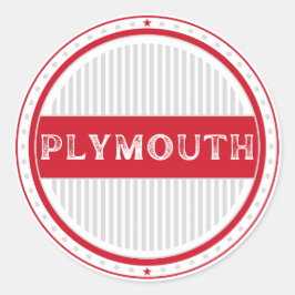 Plymouth City Pride Emblem – English Identity Runder Aufkleber