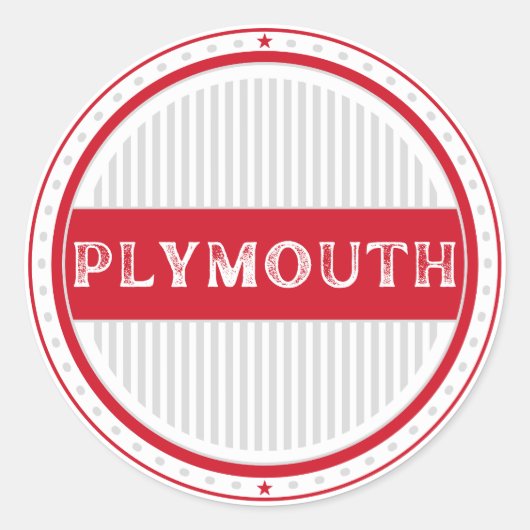 Plymouth City Pride Emblem – English Identity Runder Aufkleber (Vorderseite)