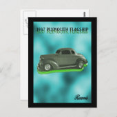 PLYMOUTH FLAGSHIP 1937 POSTKARTE (Vorne/Hinten)