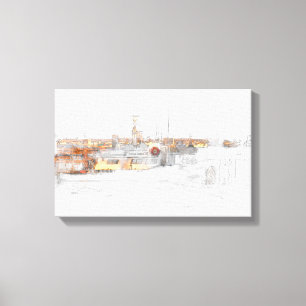 Plymouth Harbour Canvas Print Leinwanddruck