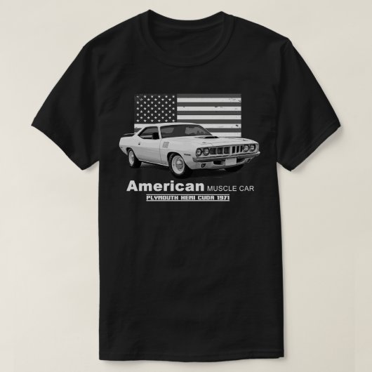 Plymouth Hemi Cuda American Muscle 60er 70er Old i T-Shirt (Design vorne)