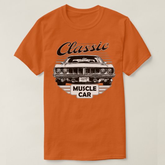 Plymouth Hemi Cuda Classic American Muscle 70er T-Shirt (Design vorne)