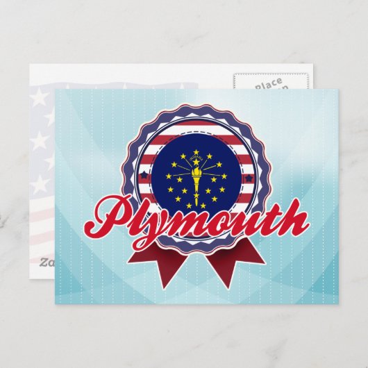 Plymouth, IN Postkarte (Vorne/Hinten)
