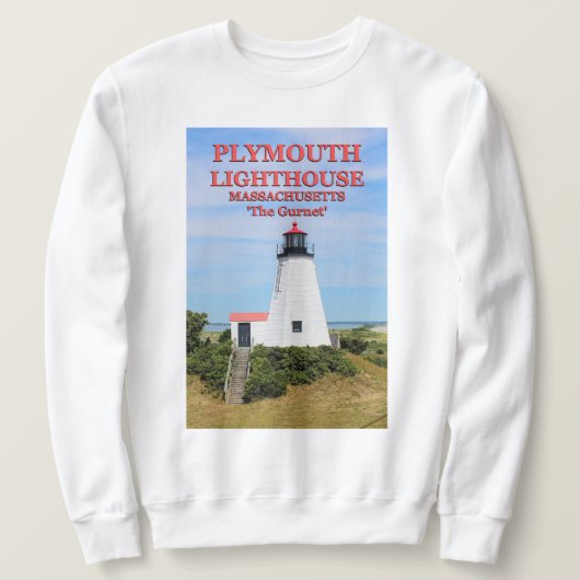 Plymouth Lighthouse, Massachusetts Sweatshirt (Design vorne)