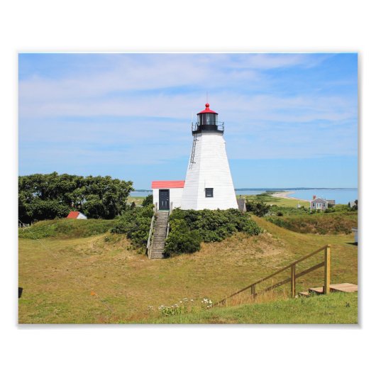 Plymouth Lighthouse, Massachusetts "The Gurnet" Fotodruck (Vorne)