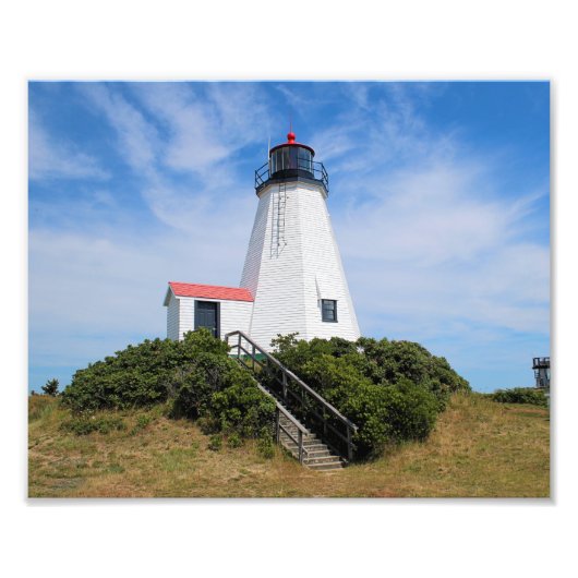 Plymouth Lighthouse, Massachusetts "The Gurnet" Fotodruck (Vorne)