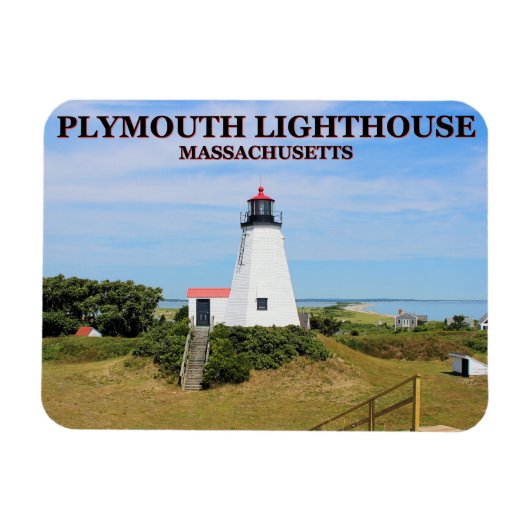 Plymouth Lighthouse, Massachusetts "The Gurnet" Magnet (Horizontal)