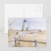 Plymouth Lighthouse Postkarte (Vorne/Hinten)