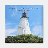 Plymouth Lighthouse, "The Gurnet", MA Magnet (Vorne)