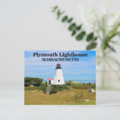 Plymouth Lighthouse, "The Gurnet", MA Postcard Postkarte (Stehend Vorderseite)