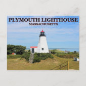 Plymouth Lighthouse, "The Gurnet", MA Postcard Postkarte (Vorderseite)
