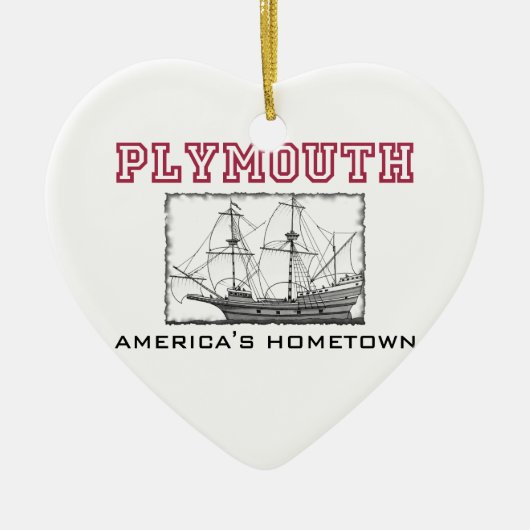 Plymouth, MA Keramikornament (Vorne)