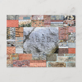 Plymouth MA Rocks und Steine Postkarte