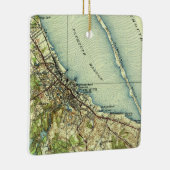 Plymouth MA Vintage Karte Keramikornament (Rechts)