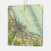 Plymouth MA Vintage Karte Keramikornament (Links)