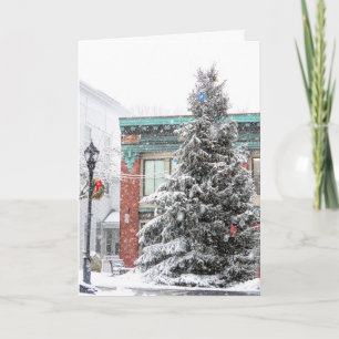 Plymouth MA Weihnachtsbaum Karte