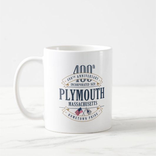 Plymouth, Massachusetts 400th Anniversary Tasse (Links)