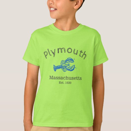 Plymouth Massachusetts Blue Hummer T - Shirt, Boy' T-Shirt (Vorderseite)