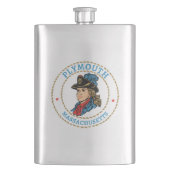Plymouth Massachusetts Colonial Flachmann (Vorderseite)