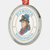 Plymouth Massachusetts Colonial Ornament Aus Metall (Links)