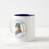 Plymouth Massachusetts Colonial Zweifarbige Tasse (Vorderseite Links)