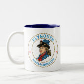 Plymouth Massachusetts Colonial Zweifarbige Tasse (Links)