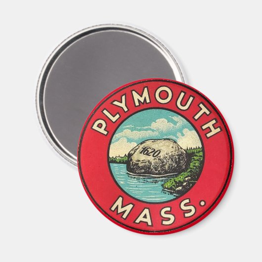 Plymouth Massachusetts Magnet (Vorderseite/Rückseite)