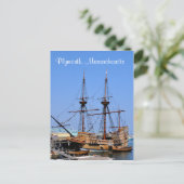 Plymouth Massachusetts Mayflower Ship Postkarte (Stehend Vorderseite)