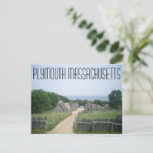 Plymouth Massachusetts Postkarte (Stehend Vorderseite)