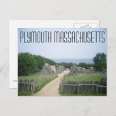 Plymouth Massachusetts Postkarte (Vorne/Hinten)