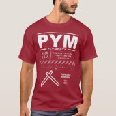 Plymouth Municipal Airport PYM T-Shirt (Vorderseite)