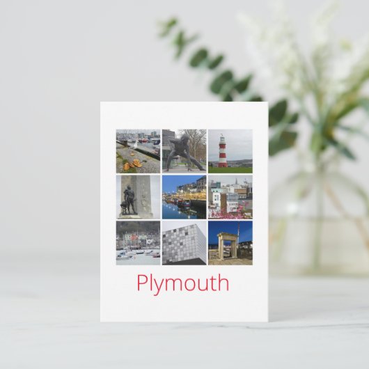 Plymouth Postkarte (Stehend Vorderseite)