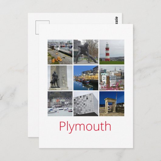 Plymouth Postkarte (Vorne/Hinten)