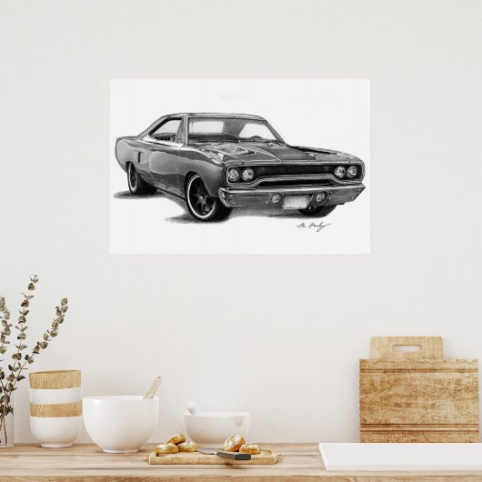 Plymouth Road Runner 1970 Poster (Küche)