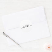 Plymouth Roadrunner 1968 Runder Aufkleber (Umschlag)