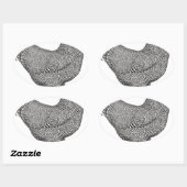 Plymouth Rock Chicken Zeichnend Ovaler Aufkleber (Blatt)