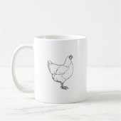 Plymouth Rock-Erbzucht-Henne-Huhn Kaffeetasse (Links)
