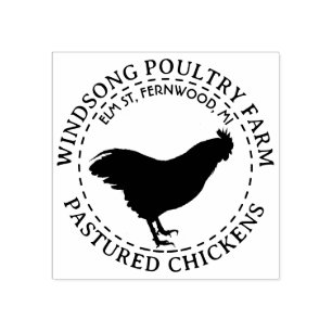 Plymouth Rock Hen Poultry Farm Business Briefmarke Gummistempel
