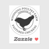 Plymouth Rock Hen Vinyl Car oder Window Decal Aufkleber (Blatt)