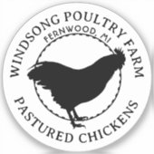 Plymouth Rock Hen Vinyl Car oder Window Decal Aufkleber (Vorderseite)